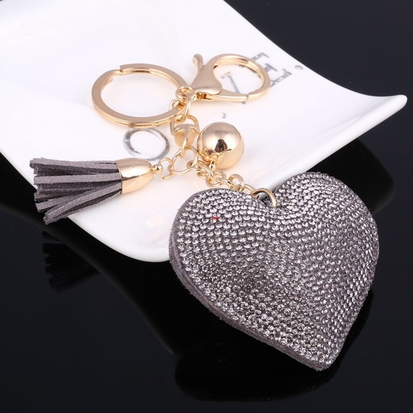 💋Grey Heart Purse Charm💋 - Picture 5 of 5