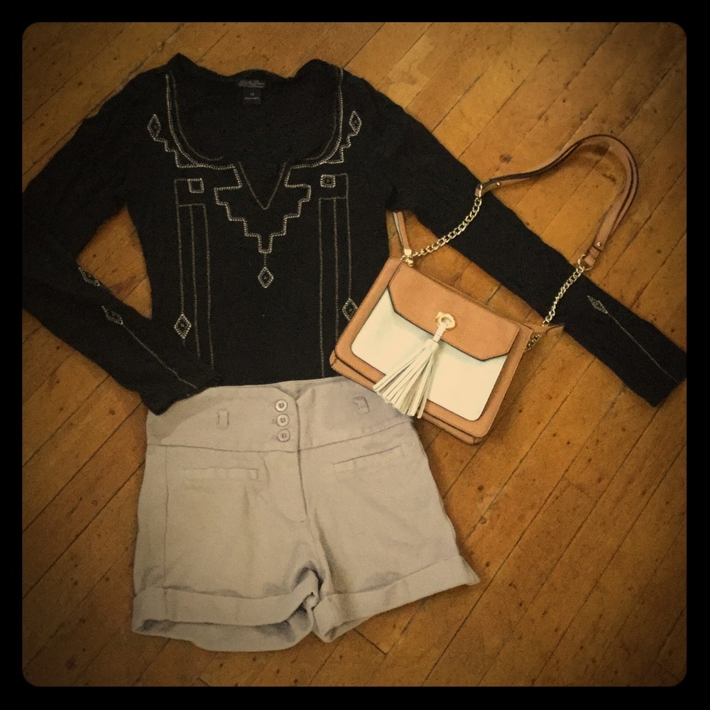 Cute Long-Sleeved Black Top✨