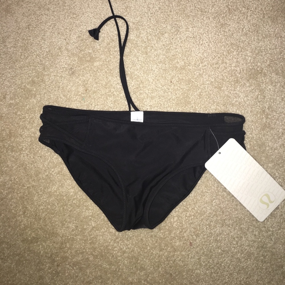 Lululemon Black Bikini Sport Bottom Tie