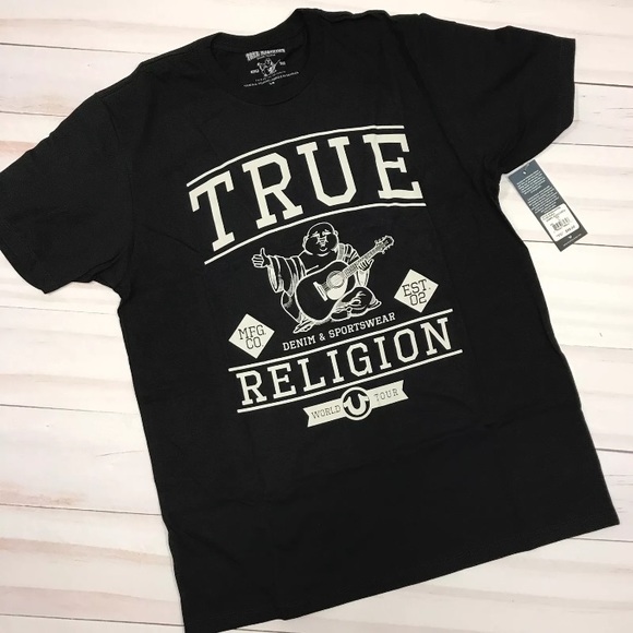 mens black true religion t shirt