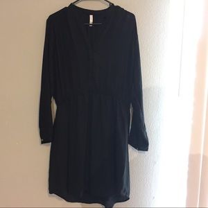 Black long sleeve elastic waist