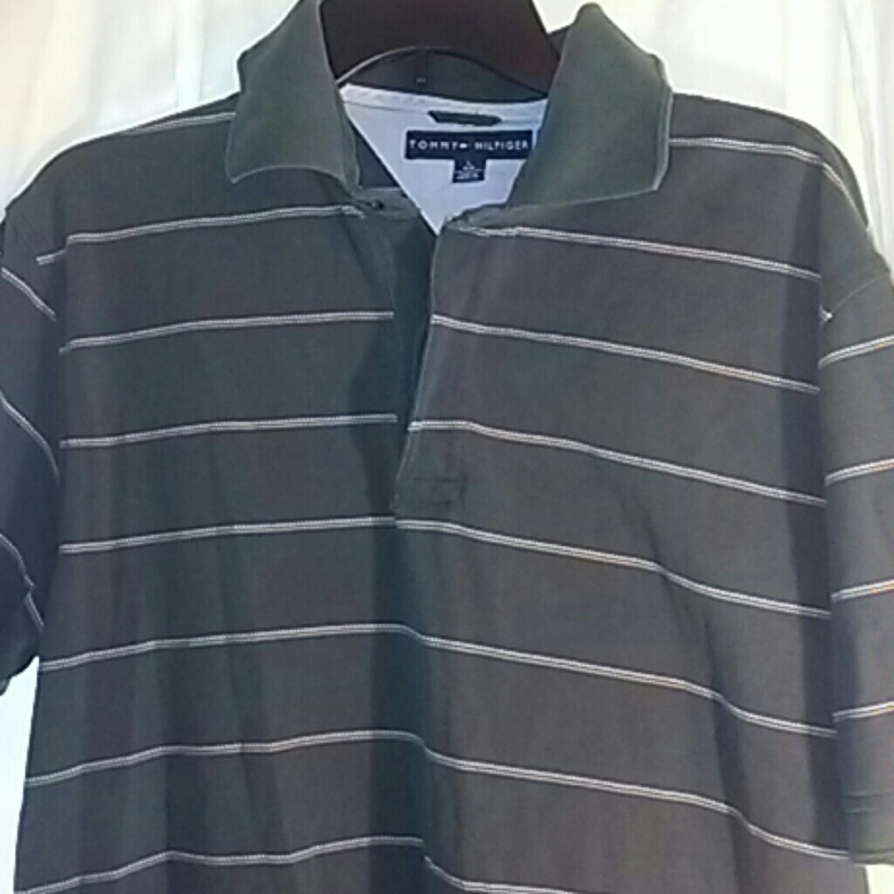 Tommy Hilfiger Olive Green Stripe Polo
