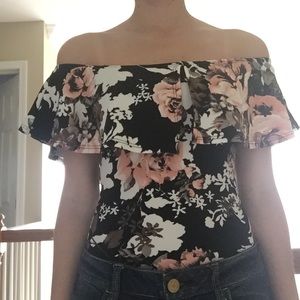 Off the shoulder body suit