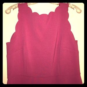 LOFT pink scalloped dress size 12