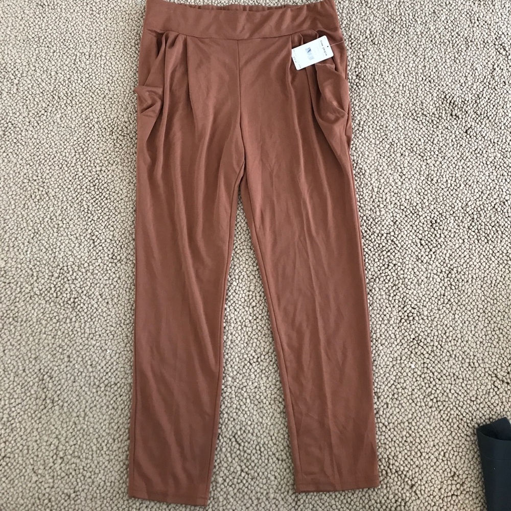 Soft, luxe, Free People auburn pants. Size L