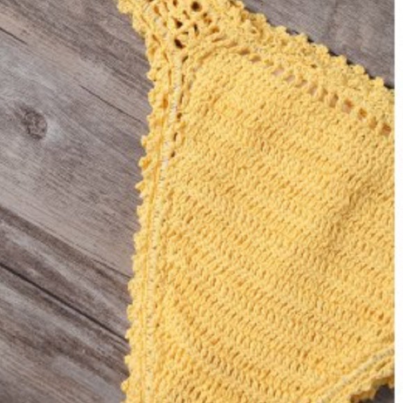 💛LAST ONE 💛 Yellow crochet Halter bikini - Picture 4 of 7