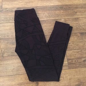LuLaRoe Os black/plum Leggings