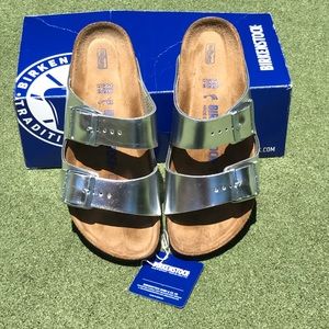 Birkenstock Arizona, LEATHER, Size 38 Soft Footbed