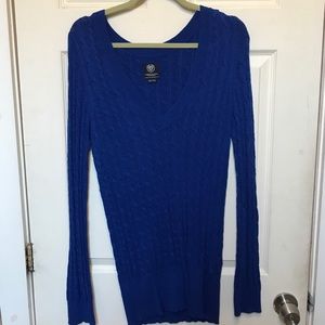 Blue knit sweater