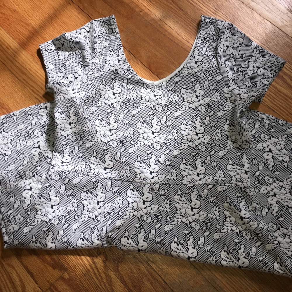 V-Neck Fit and Flare Dress