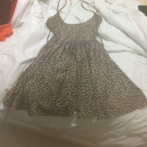 American Apparel cheetah skater dress