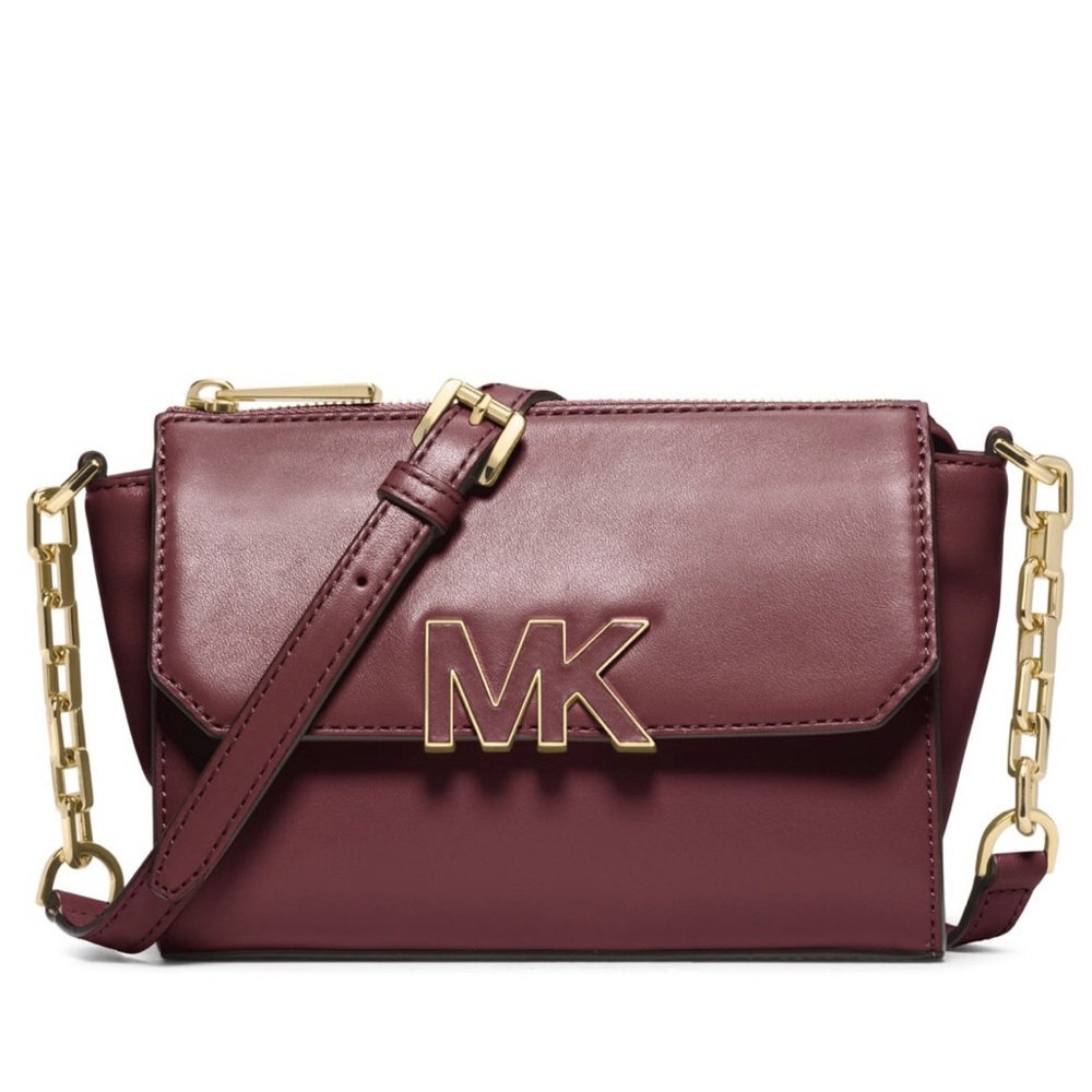 MK Florence Claret Cross-Body Purse