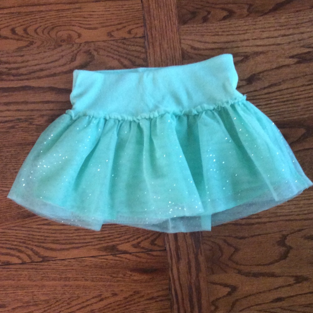 Justice sequins tu tu skirt size six mint green