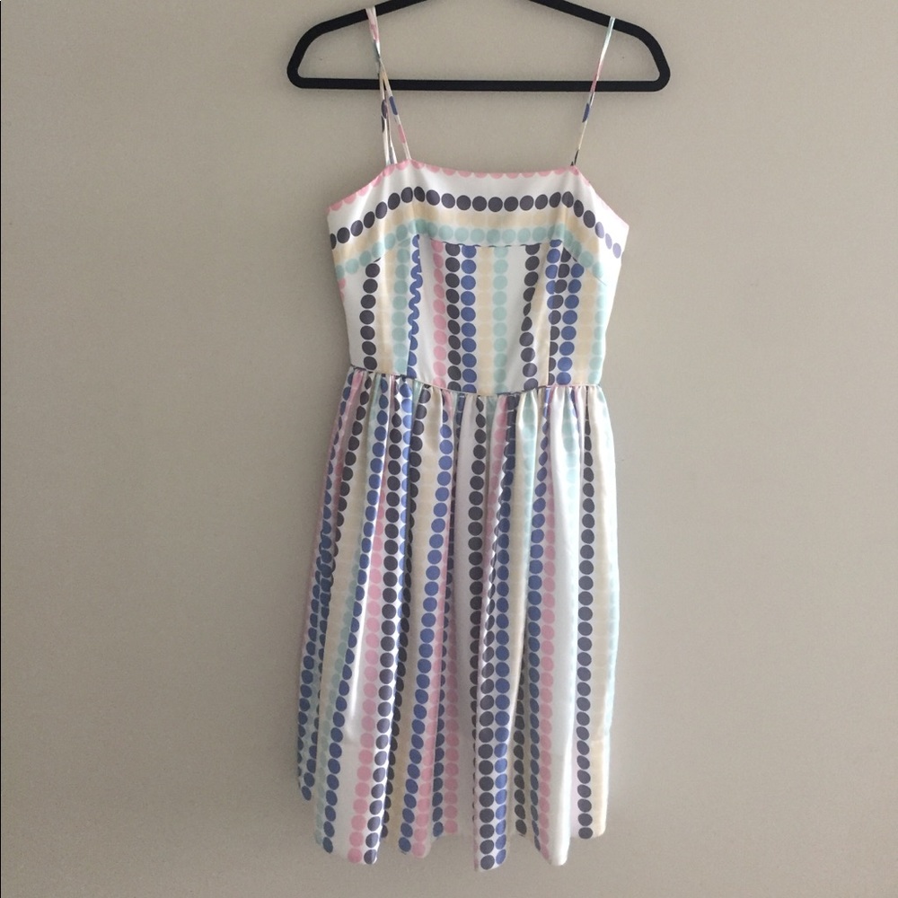 Anthropologists Cream/Polka Dot Satin Dress