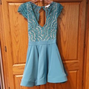 Luxxel lace fit and flare dress