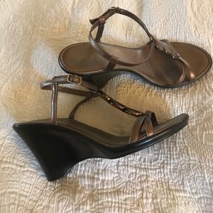Nine West Bronze Wedges