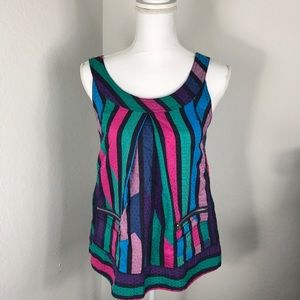 Marc By Marc Jacobs striped zipper pocket Sz 8 Top