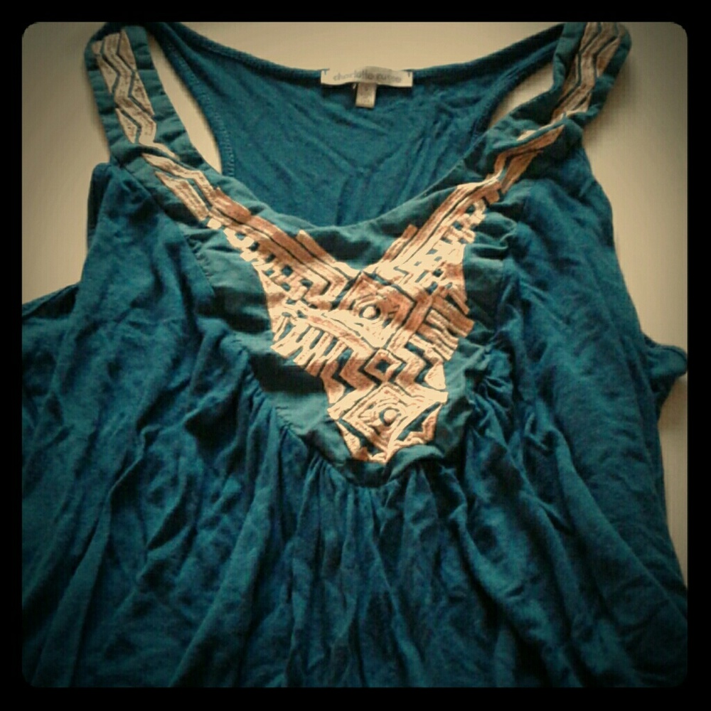 Charlotte Russe embroidered tank