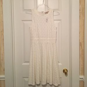 Ann Taylor LOFT White Eyelet Dress - Size 6