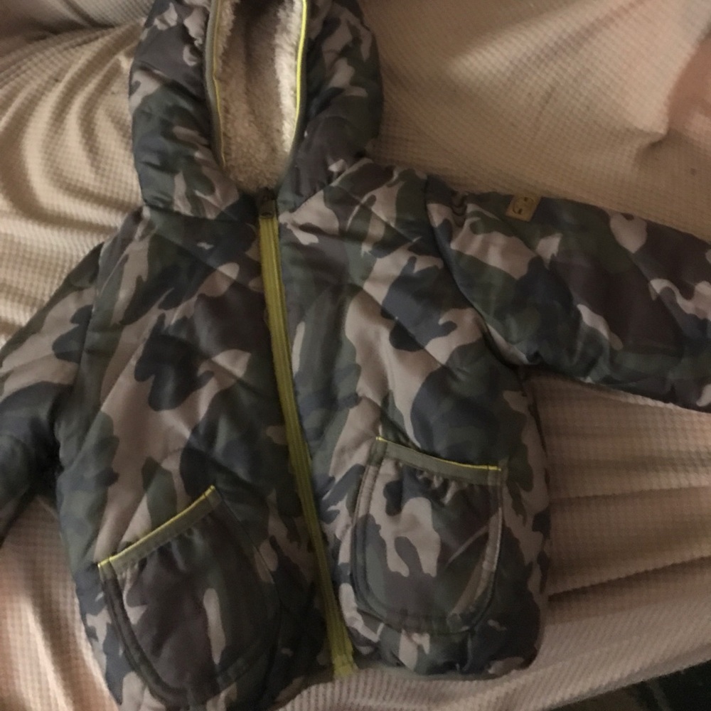 Zara baby boy camp puffy jacket
