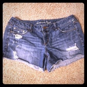 American Eagle Distressed Jean Shorts Size 12