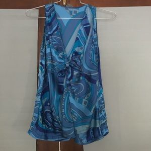 Ann Taylor Swirl Silk Top