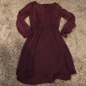 WHBM maroon dress