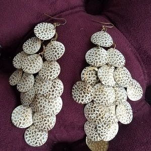 Hammered chandelier earrings