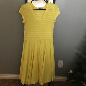 Summer Yellow Striped Dress