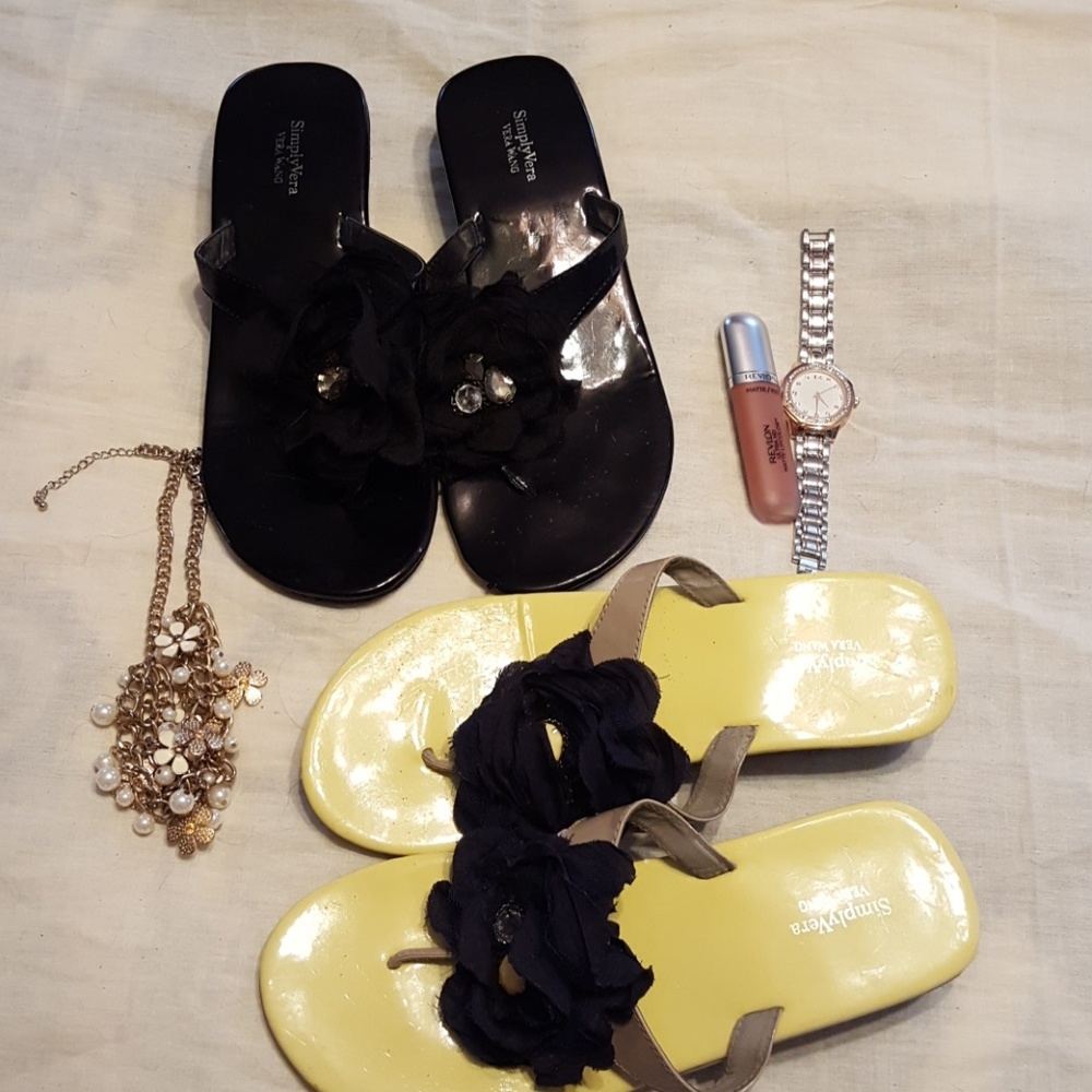 Dress wedge flip flops