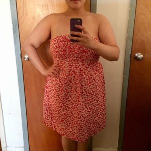 Forever 21 Strapless floral dress