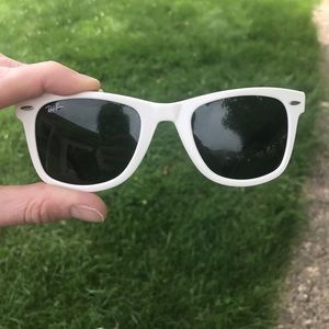 Authentic white Ray-Ban Wayfarers