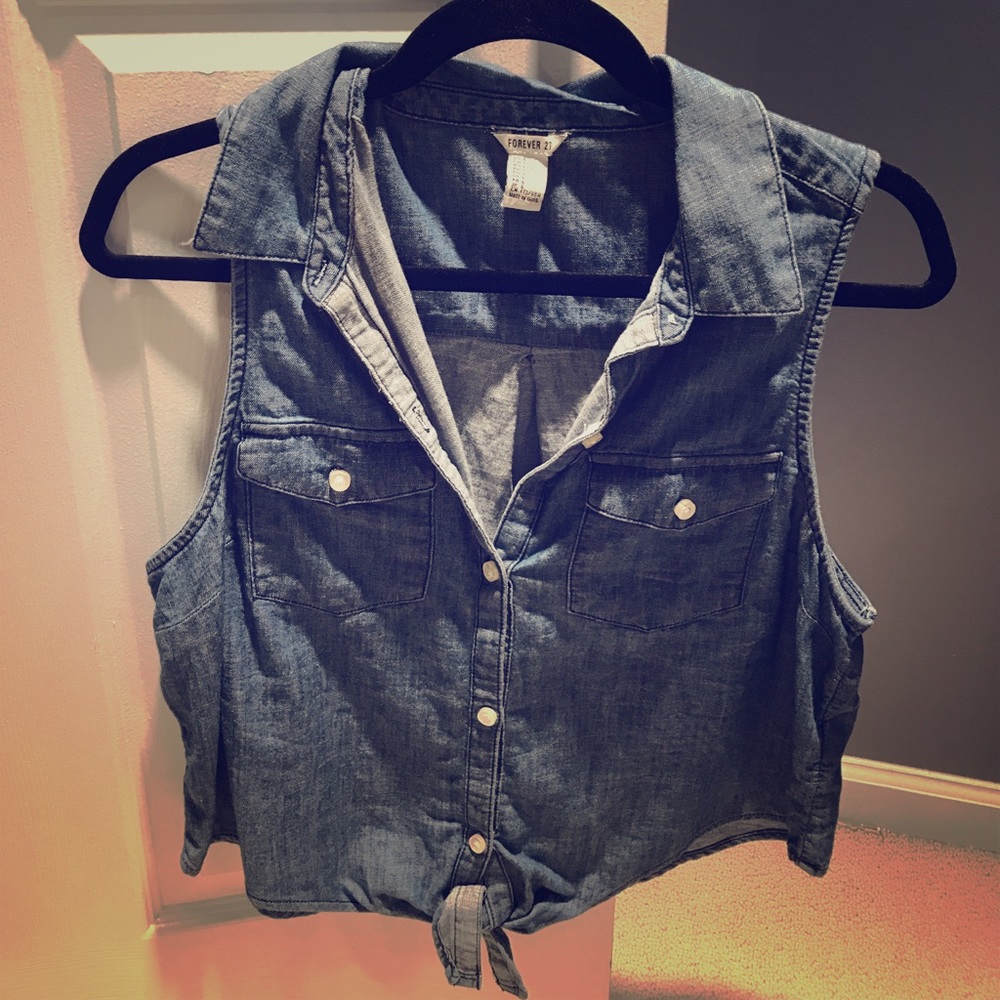 Jean tank top