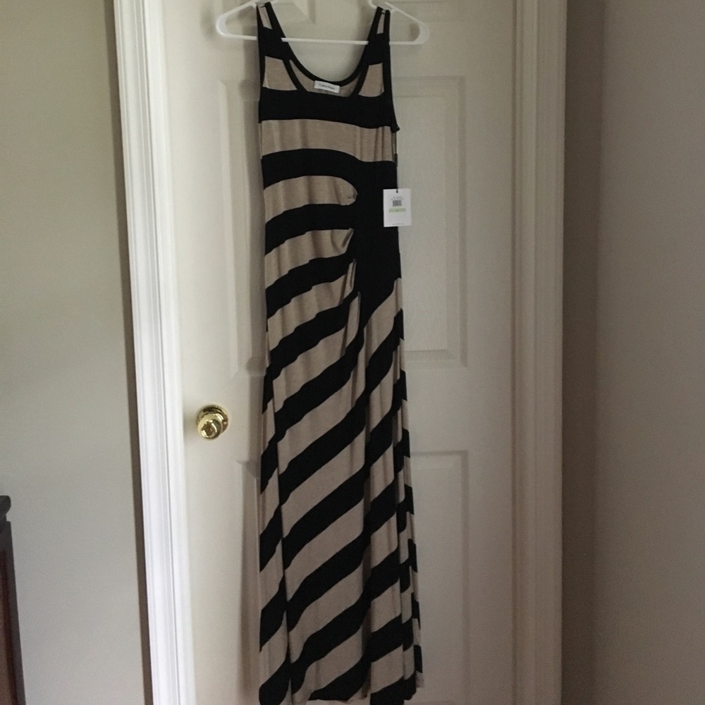 Calvin Klein Striped Maxi Dress