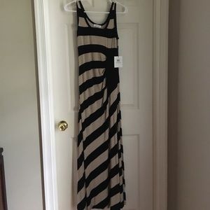Calvin Klein Striped Maxi Dress