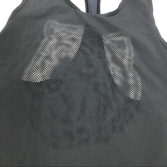 Reebok black mesh cut out lion workout tank top - Picture 2 of 4
