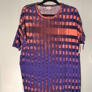 XS LuLaRoe Purple Coral Navy Irma