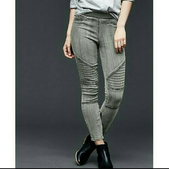GAP Pants - Gap 1969 Resolution Gray Moto Leggings 27 - Flawed