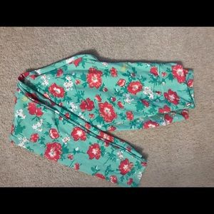 OS Lularoe floral leggings