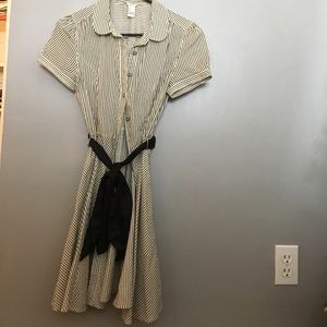 Black & White Knee Length Dress