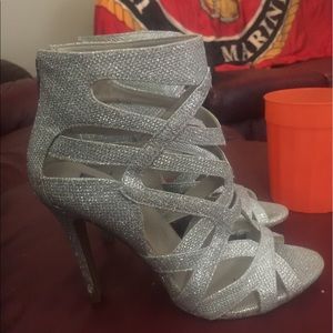 Silver Sparkly heels