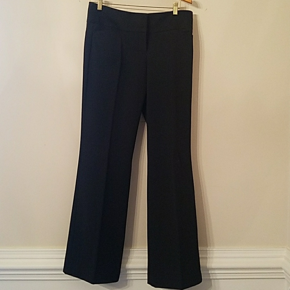 Express Editor Black Flare Low-Rise Pants