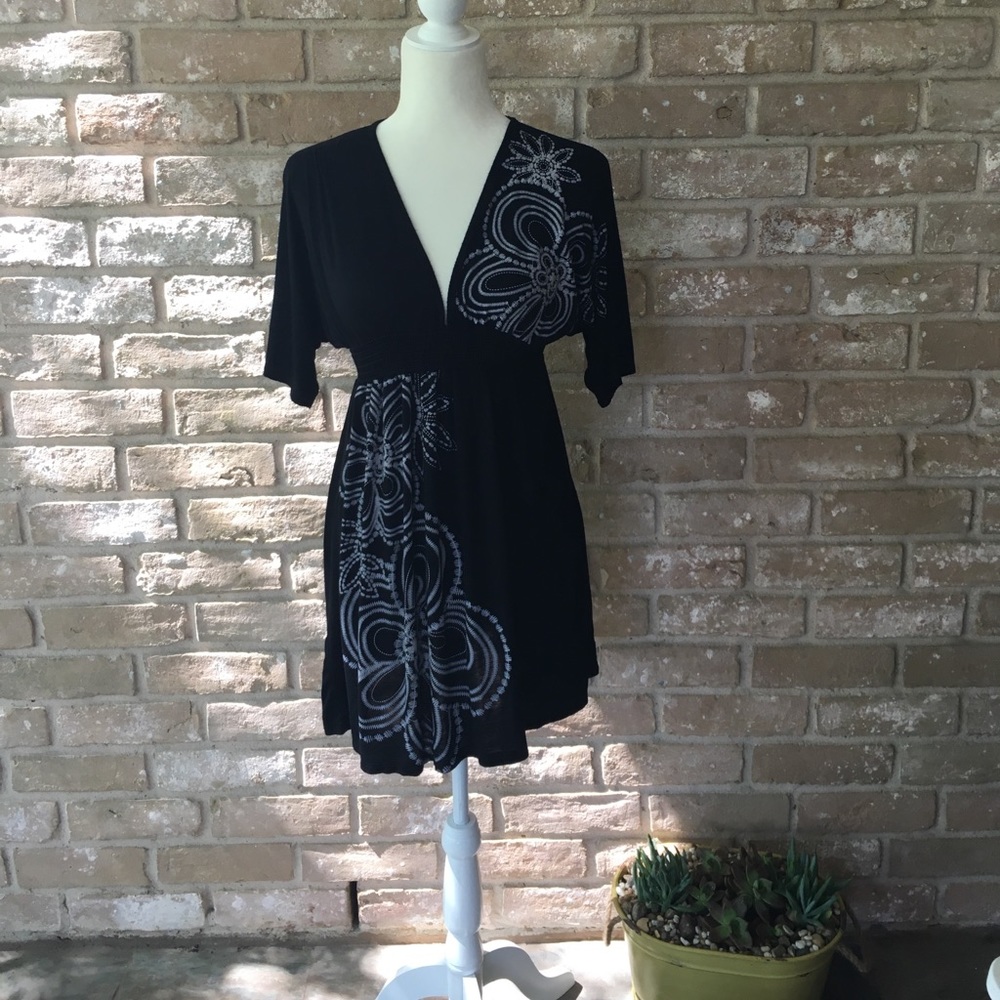 B & W Flower Dress