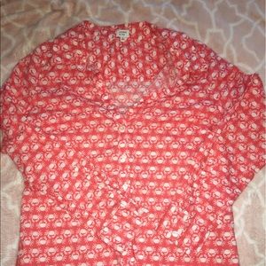 Crown and ivy crab button up