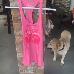 Pink under armour running tank