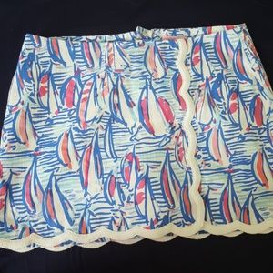 Red right return skort