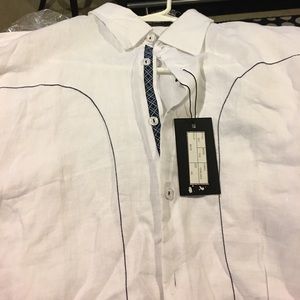 international laundry Shirts - White Linen Shirt international laundry Shirts - White Linen Shirt