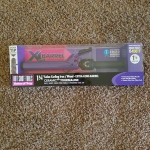 XL hot shot tools long barrel curling iron in box