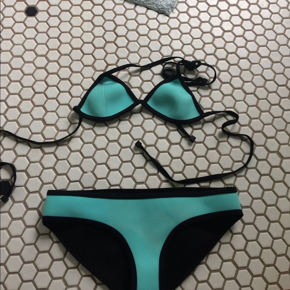 Turquoise Authentic Triangl Bikini
