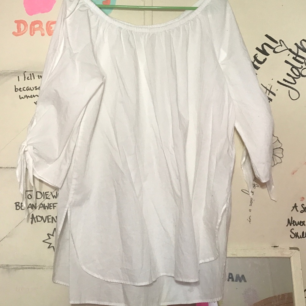 White off the shoulder top